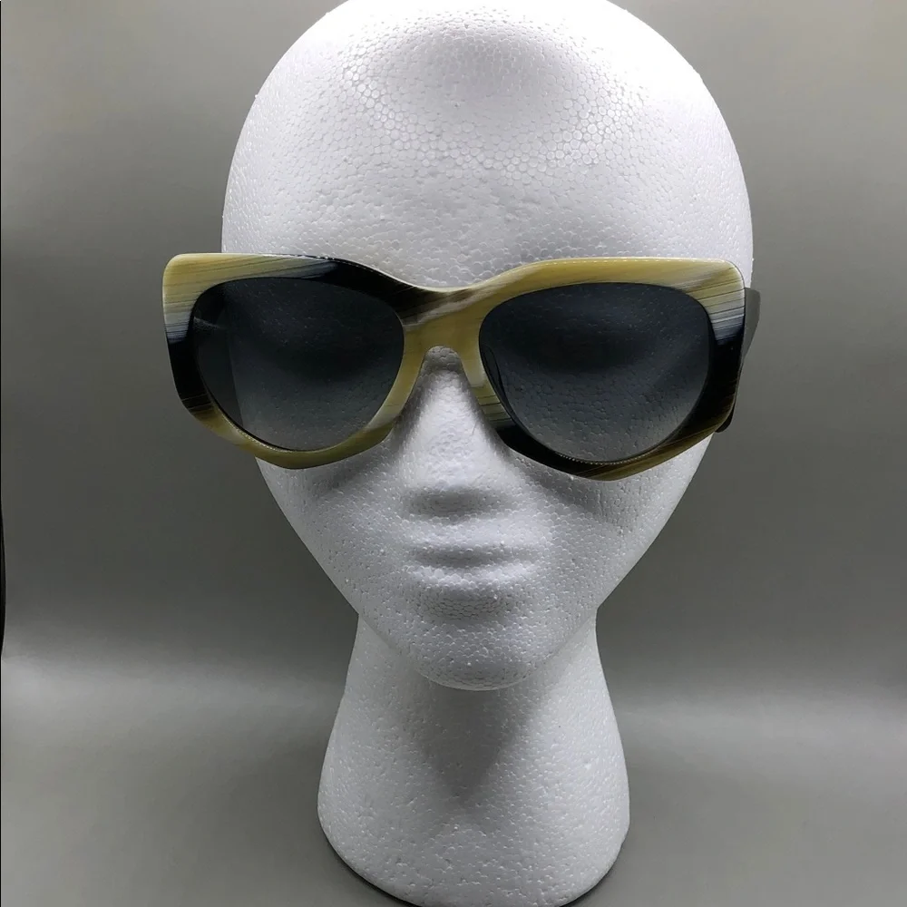 Balenciaga BA0018-64B SUNGLASSES coloured faux horn frame LENS SCRATCHES Italy